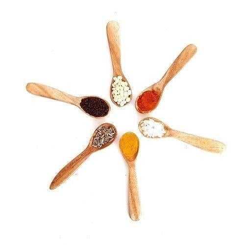 Wooden Masala Spoon (Set of 6) Compact