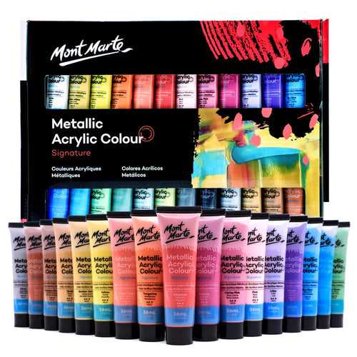 MONT MARTE METALLIC ACRYLIC COLOUR 24X36ML - PMMT2436