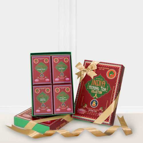 India Herbal Tea Collection: Tea Gift Box( Pack of 4)