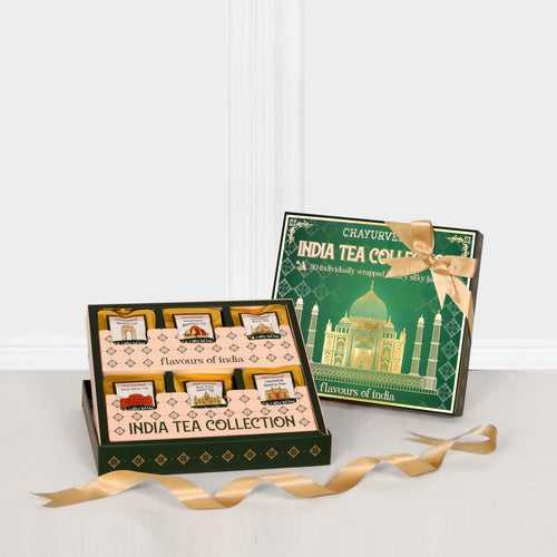 India Tea Collection: Tea Gift Box( 30 Pyramid Tea Bags)