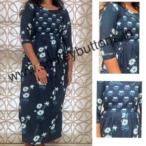 Feeding Kurti - Navy Blue