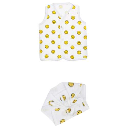 Muslin Jabla & Nappy Combo - Smiley