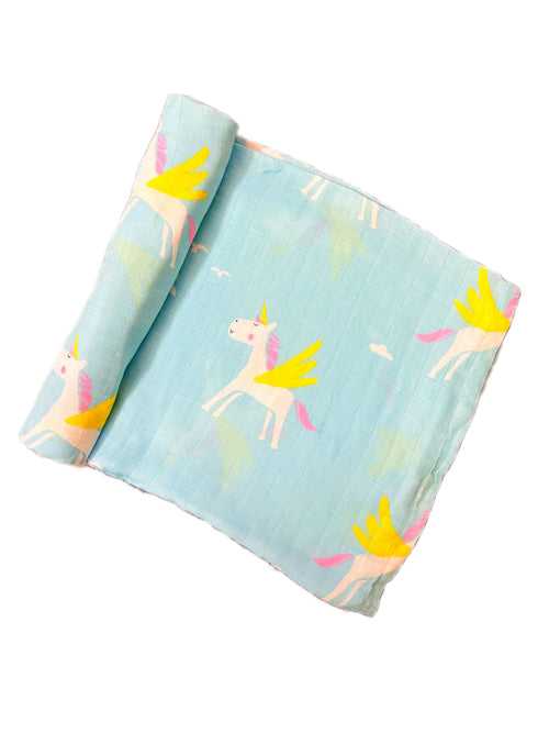 Organic Muslin Swaddle - Unicorn