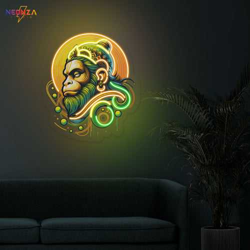 Hanuman ji neon sign artwork