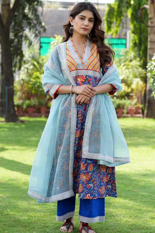 Light Sky Blue Color Kotadoriya Dupatta