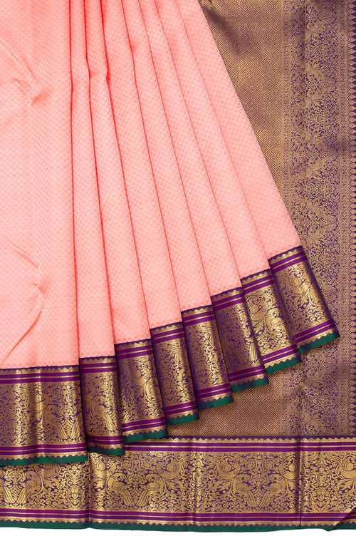 Pink Kanchipuram Silk Saree