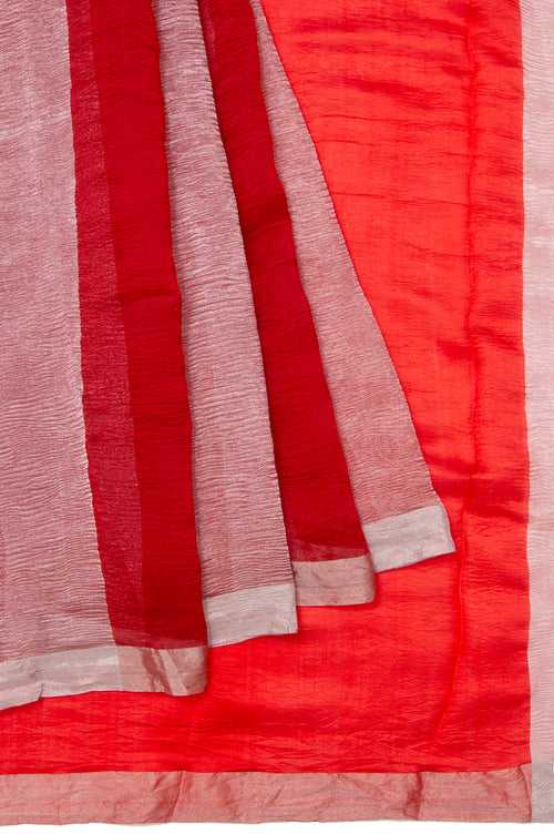 Red Organza Saree