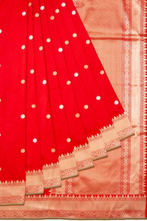 Red Banaras Katan Saree