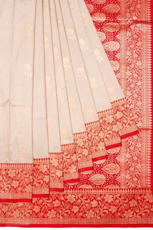 Sandal Banaras Katan Silk Saree