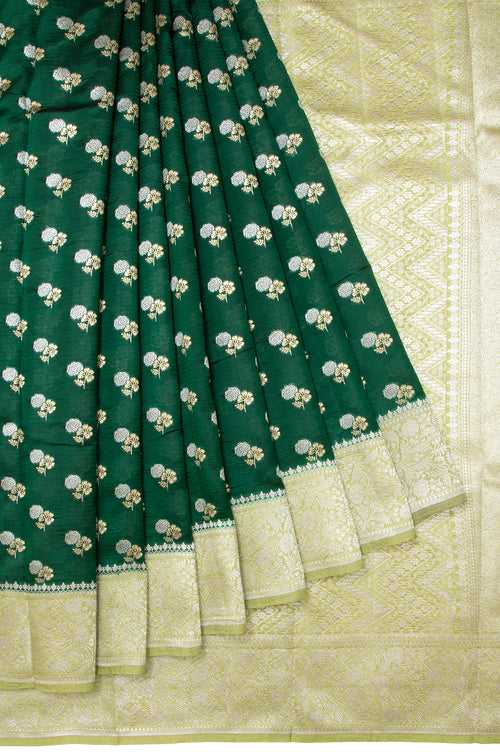 Green Chiniya Silk Saree