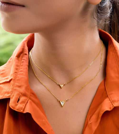 Triangle Two Layered | Necklace