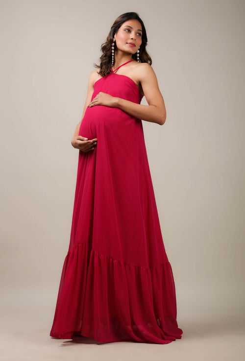 Pink Maternity Dress