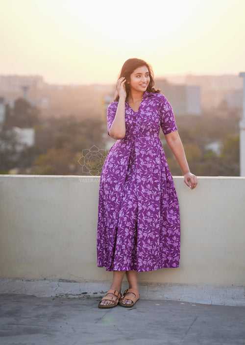 Lavender floral dress