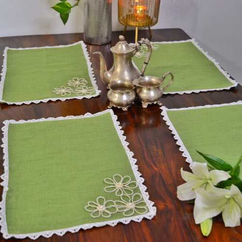 Jute Table Mat - Green