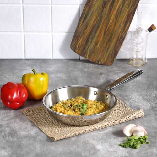 Kraft Futuretec Triply Stainless Steel Frypan (Induction Friendly)