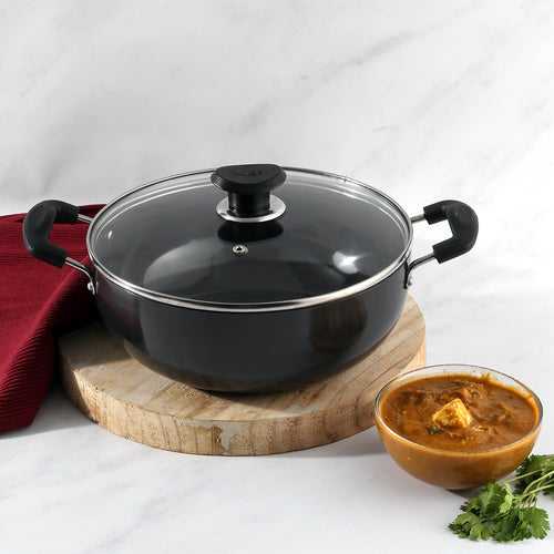 Vinod Hard Anodised Deep Kadai (Induction Friendly)