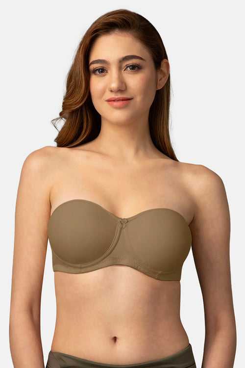 Intimacy Detachable Wired Padded Seamless Trendy Bra - Dark skin - LM01