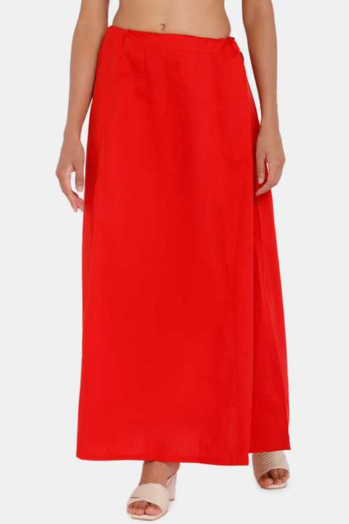 Premium 100%Cotton Saree Inskirt in Popular Colours, Naidu 7-Part Saree Hall Petticoat - HC36