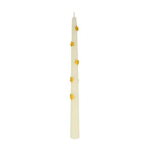 Gold Star Taper Candle (x 2)