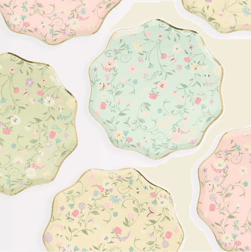 Laduree Paris Floral Side Plates (x 8)