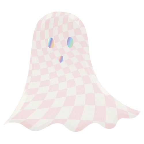 Pink Checker Ghost Plates (x 8)