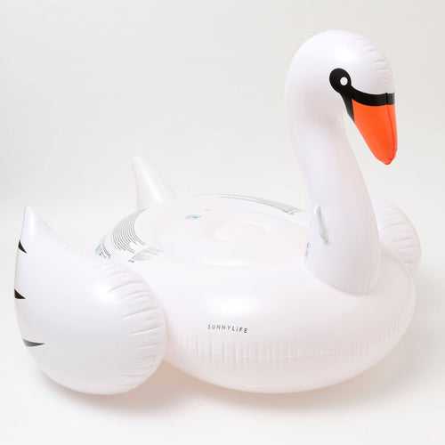 White Luxe Ride-On Swan