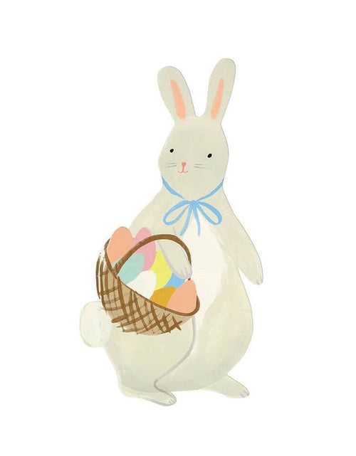 Bunny With Basket Plates( x8)