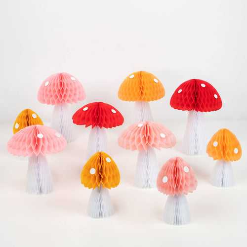 Honeycomb Mushroom Decorations(x10)