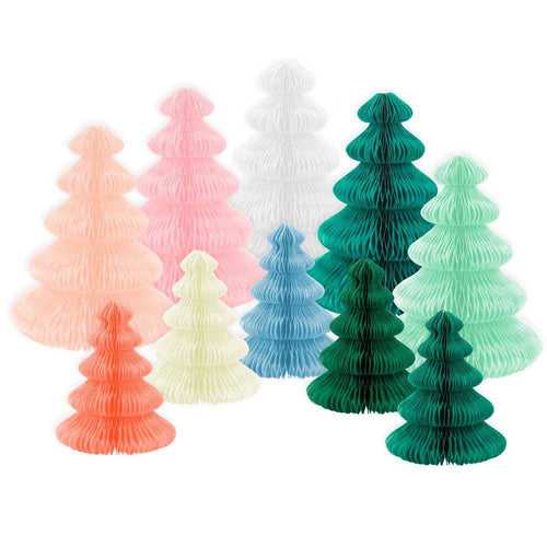 Rainbow Forest Honeycomb Decorations (set of 10)