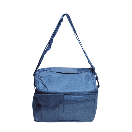 Wonderland Double layer lunch bag,large capacity insulated (Blue)