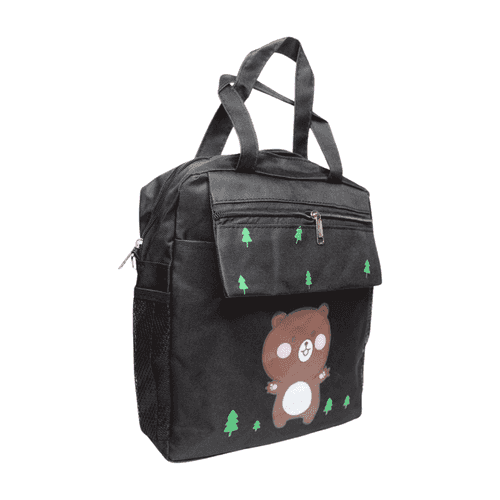 Wonderland Schoolbag for kids for primary school (Black)