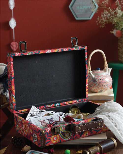 Floral Fox Suitcase