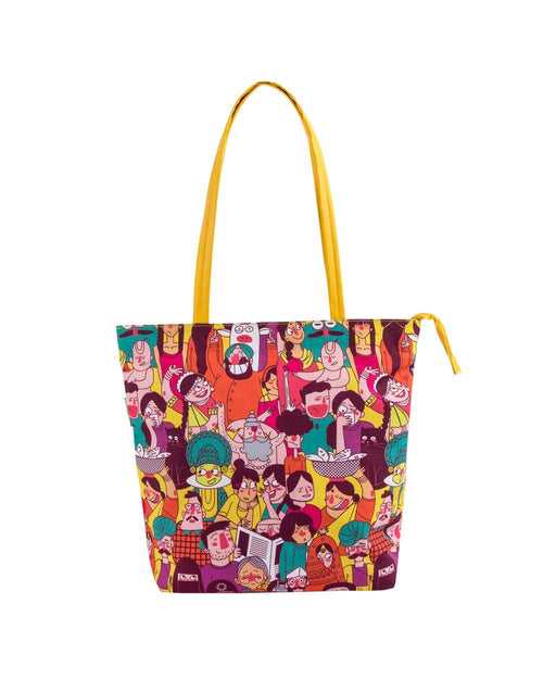 Colorful Faces of India Tote Bag