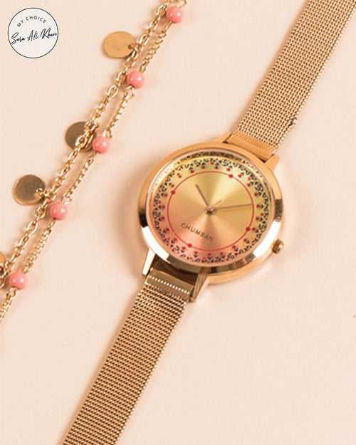 Vintage Classic Ombre Watch & Bracelet Rose Gold