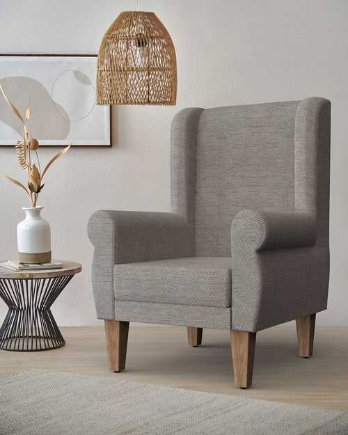 Begum Wing Chair - Bangalore Grey