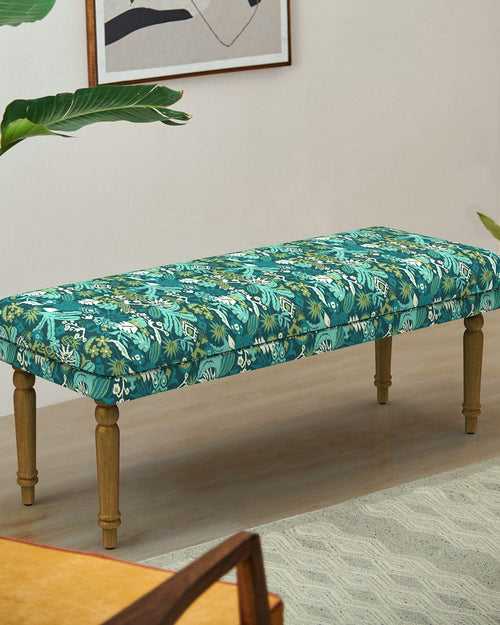 Nawaab Bench - Tropical Ikkat Green