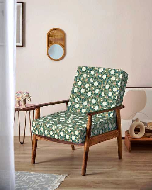 Memsaab Arm Chair - Spring Marigold Green
