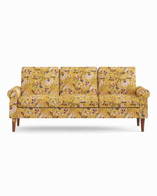 Colonial Couch 3 Seater Dragonfruit Yellow
