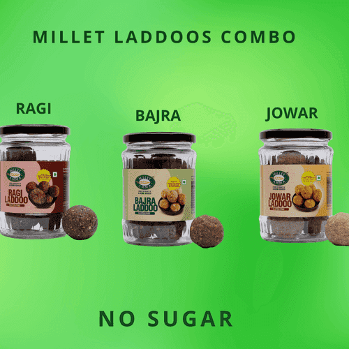 Laddo Combo | Pack of 3 Varieties ( Ragi , Jowar & Bajra Laddoo)