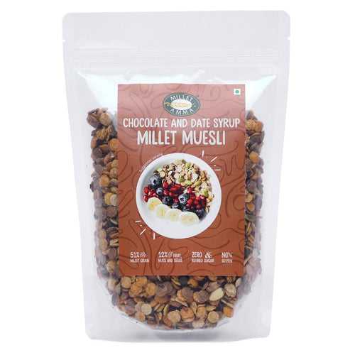 Chocolate Muesli 300gm | Gluten free Organic Millet Snacks