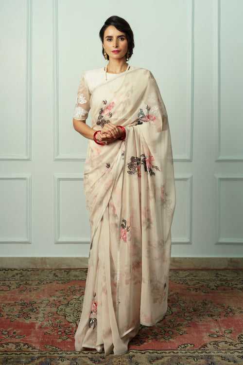 Achala Printed French Chiffon Saree