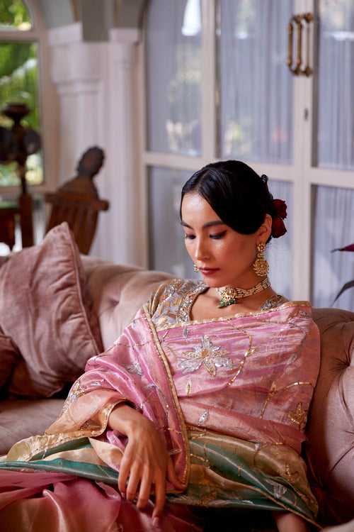 Shaded Tissue Ishq Saree