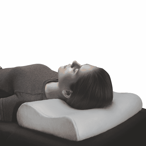 Contoured Memory Foam Pillow| Provides Muscle Relaxation & Relives Neck Muscle Strain (Grey)