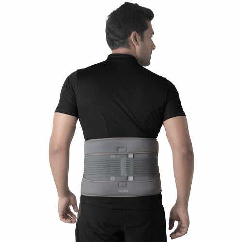 Eco Frame Back Support | Provides Firm Support to the Lumbar Spine & Locks Movement (Grey)