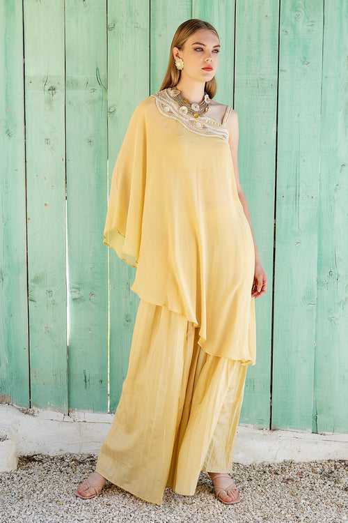 Yellow Pearl Cape Set