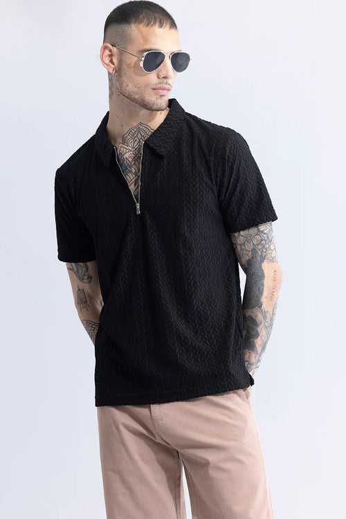 Verti-Zip Black T-Shirt