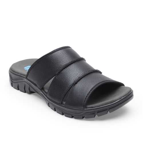 Spring Field ES-01 Men Black Slippers