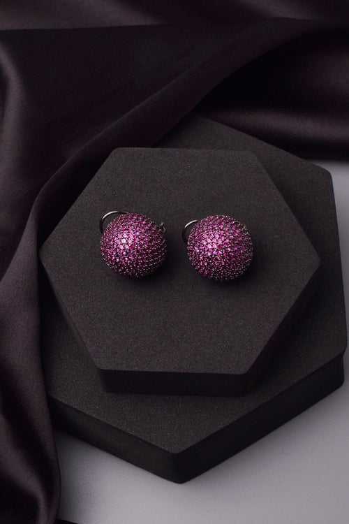 Octra Pink Zirconia Stud Earrings