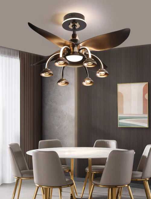 Anzio LED Smart Voice Assist Fan Chandelier