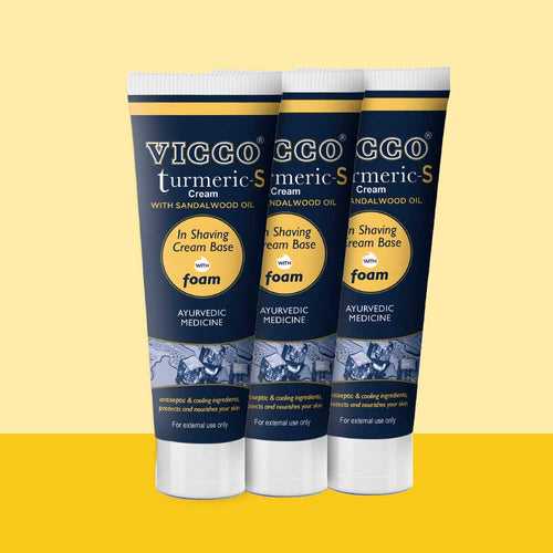 Vicco Turmeric - S in Shaving Cream Base 70gm (Pack of 3) SP